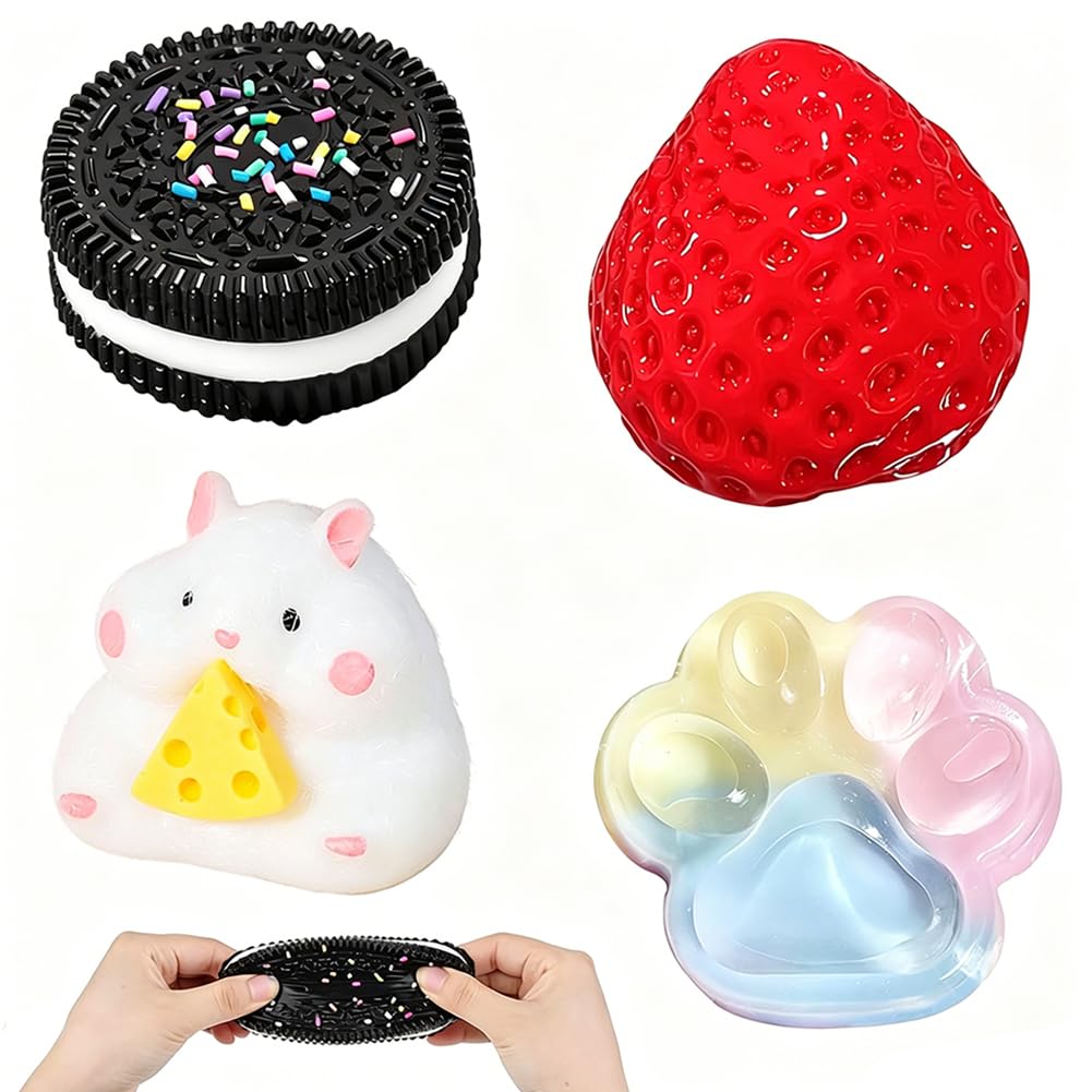 HATFRYF Squishy Toys, Squishy Set, Cute Stress Relief Sensory Play Fidget, Masquerade Mask for Couple, Dress Costume Party Carnival Prom Ball Mardi Gras, Men Women Decoration Play — image 1