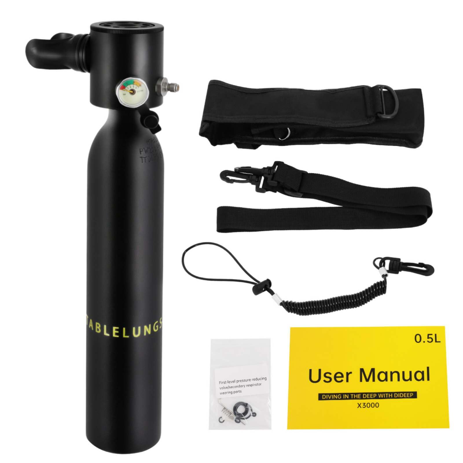 Mini Tauchflasche 0.5L Tragbare Sauerstoffflasche Mit 5 Bis 10 Minuten Tauchen Sauerstofftank Taucher Set Tauchausrüstung Mini Scuba Diving Ausrüstung