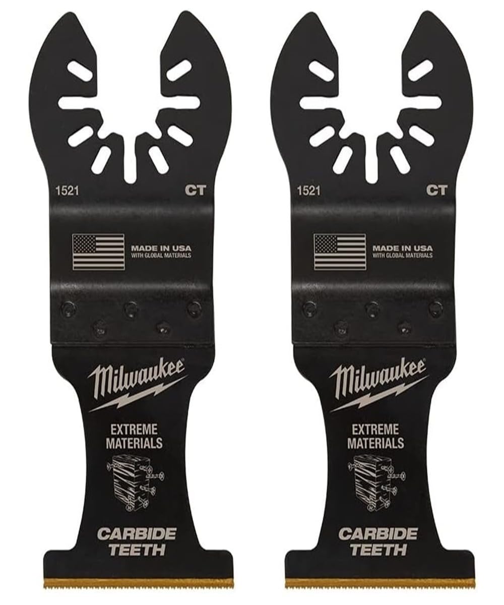 Milwaukee 1-3/8 in. Carbide Universal Fit Extreme Wood and Metal Cutting Multi-Tool Oscillating Blade (2-Pack)
