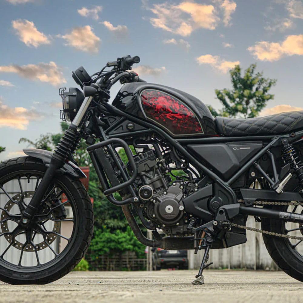 CL250 マットブラック プラスチックタンクカバー MAXNUS ホンダ CL250 / CL500 用 タンクカバー グロスブラック V7