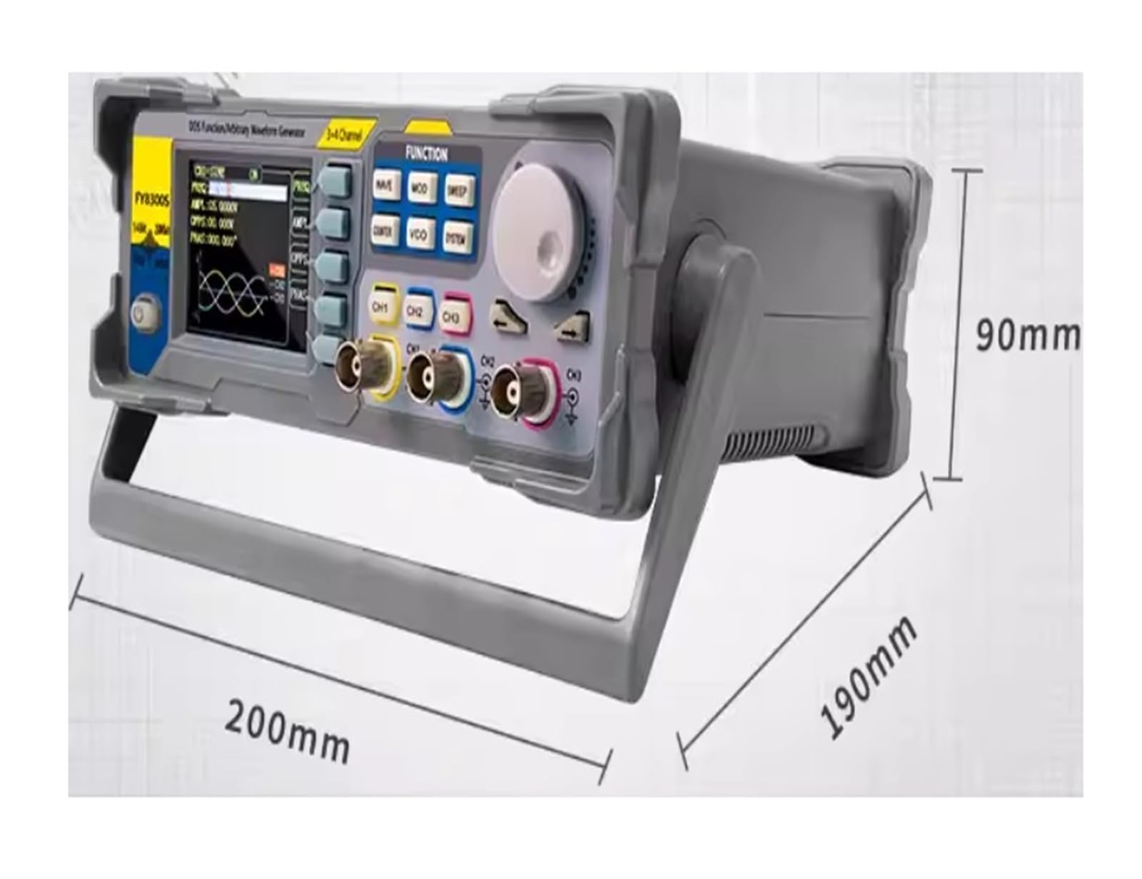 Generador de funciones/formas de onda arbitrarias FY8300S-60M de tres canales