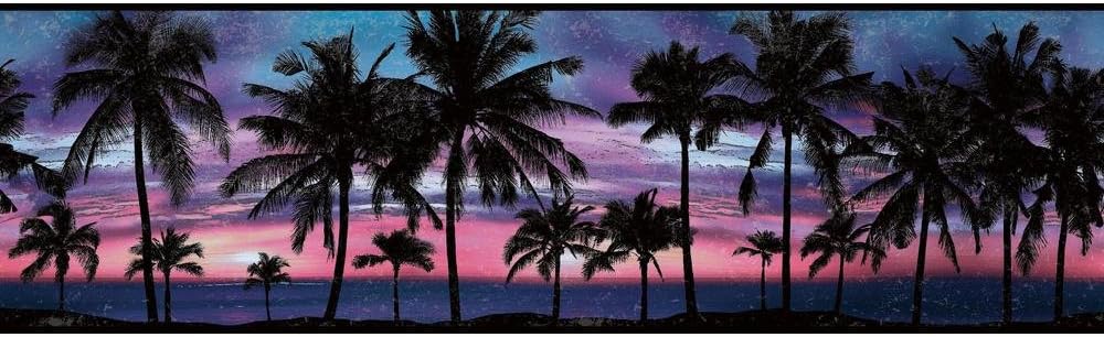 York Wallcoverings Portfolio II Paradise Border Removable Wallpaper, Pink/Purple