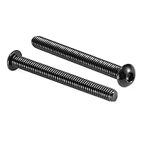Vista 18 de Tornillos de cabeza de botón de 1/4-20 x 3/4 pulgadas, 20 tornillos de acero inoxidable 304 18-8, unidad hexagonal Allen, óxido negro por SG TZH