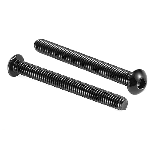 Miniatura 18 de Tornillos de cabeza de botón de 1/4-20 x 3/4 pulgadas, 20 tornillos de acero inoxidable 304 18-8, unidad hexagonal Allen, óxido negro por SG TZH