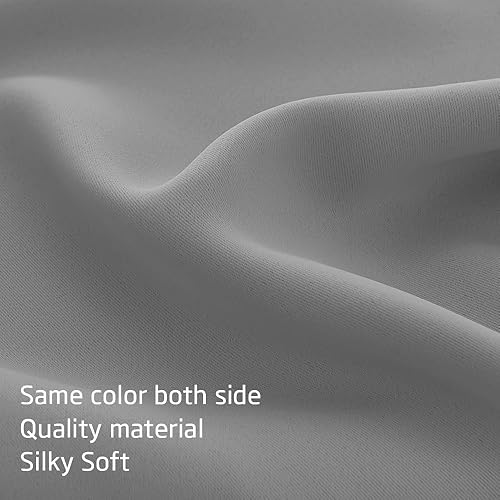 Vista 48 de NICETOWN Paneles de cortina opacas para ventanas pequeñas, con aislamiento térmico, oscurecimiento de habitación, bolsillo para barra, para cubrir