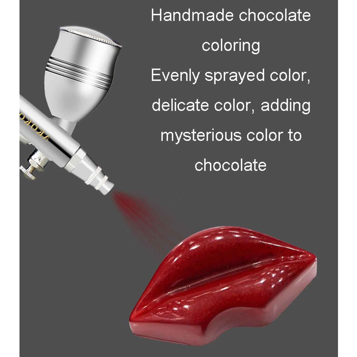 Pistola a spruzzo per torte, kit di decorazione aerografo per dessert, con 4 pistole a spruzzo in acciaio inox e 2 cilindri, macchina multifunzione per sabbiatura mousse per cuocere cupcake