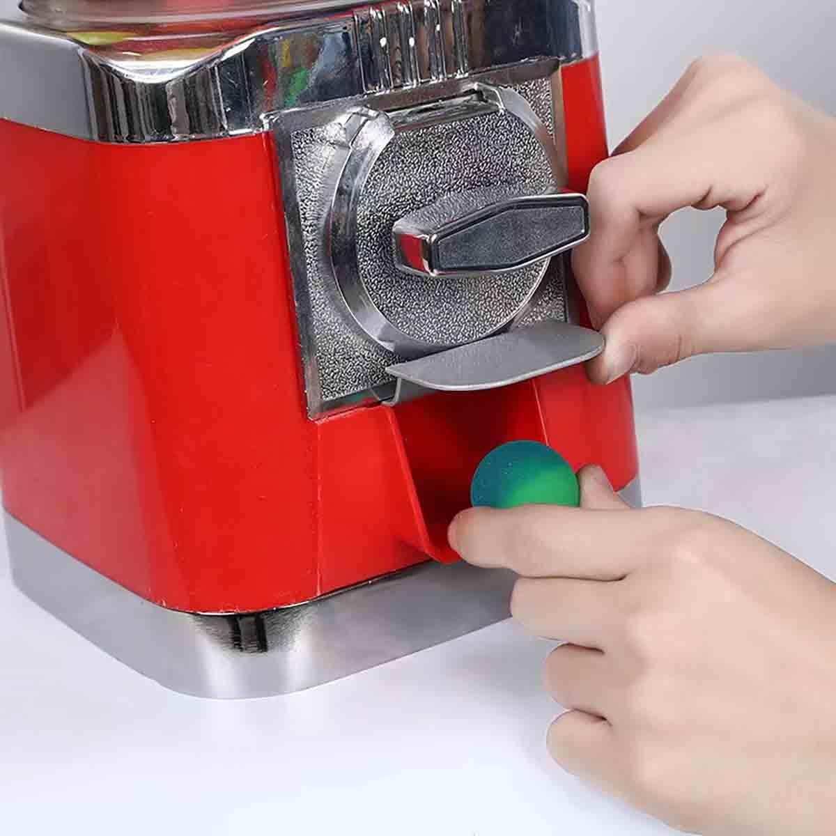 Candy Gumball-Automat. Großer Kaugummiautomat | Kommerzieller Bonbon-Kaugummiautomat, 100 leere Kugeln, 30 Edelstahlmarken(Green)