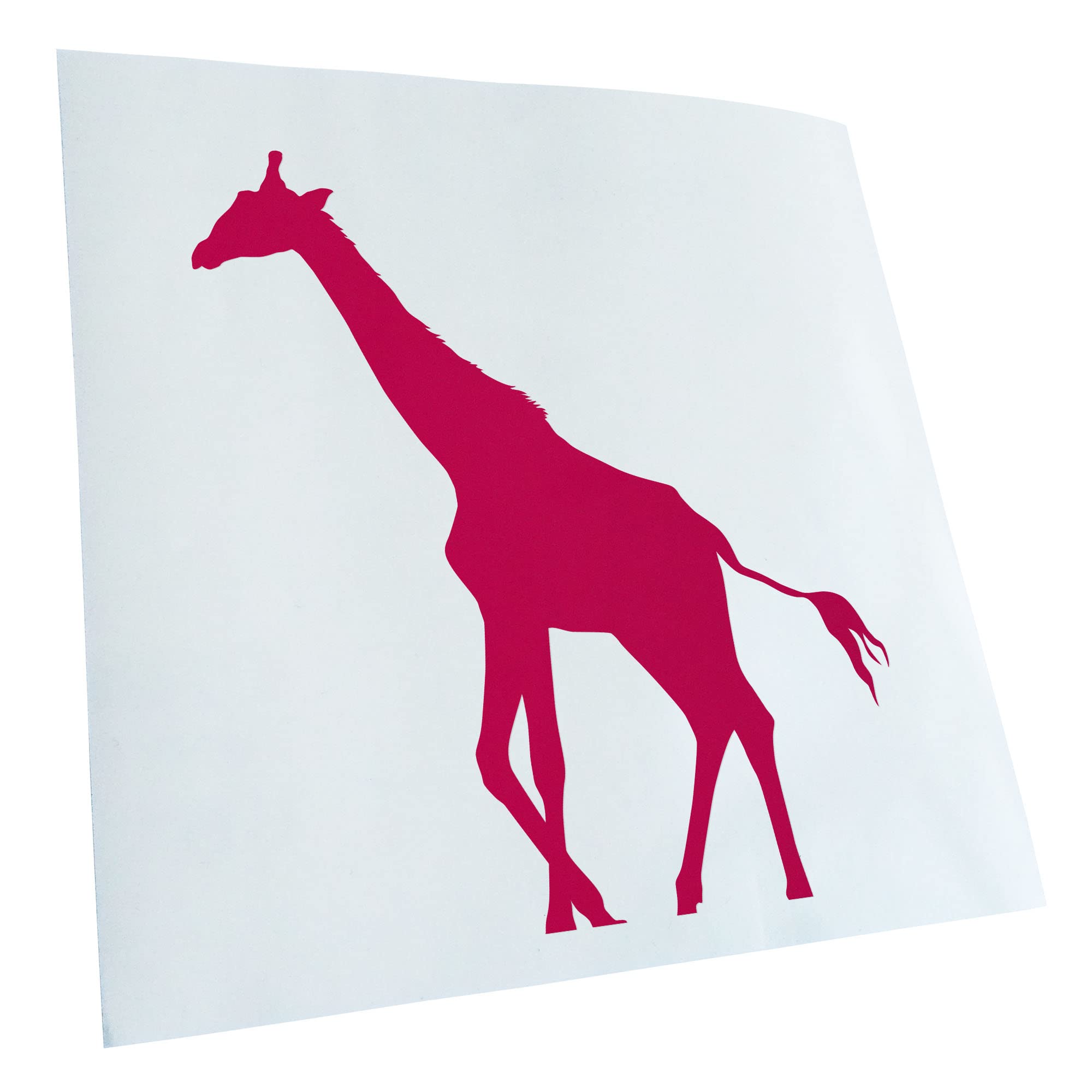 Kiwistar - Car Sticker - Pink - 40 x 29 cm Giraffe Silhouette - Rear Window Car Sticker Weatherproof for Car Truck Moped Truck - Sticker Exterior Self-Adhesive Tuning Accessories for Window Vehicle
