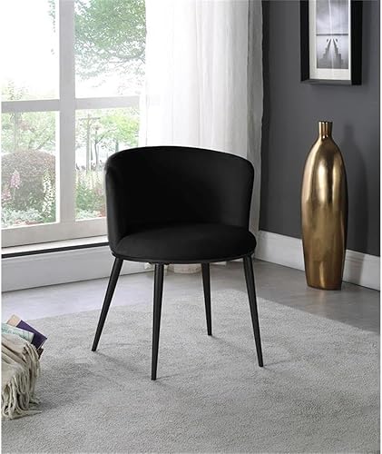 Miniatura 2 de Meridian Furniture Skylar Collection Modern  Silla de comedor tapizada contemporánea con respaldo redondeado y patas de hierro resistentes, juego de