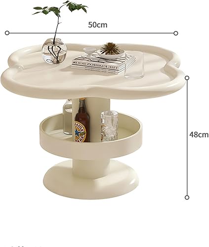 Miniatura 2 de Mesas de centro redondas para sala de estar, mesa de centro para sala, mesas auxiliares mesa de sala de estar con almacenamiento, mesa de grano para