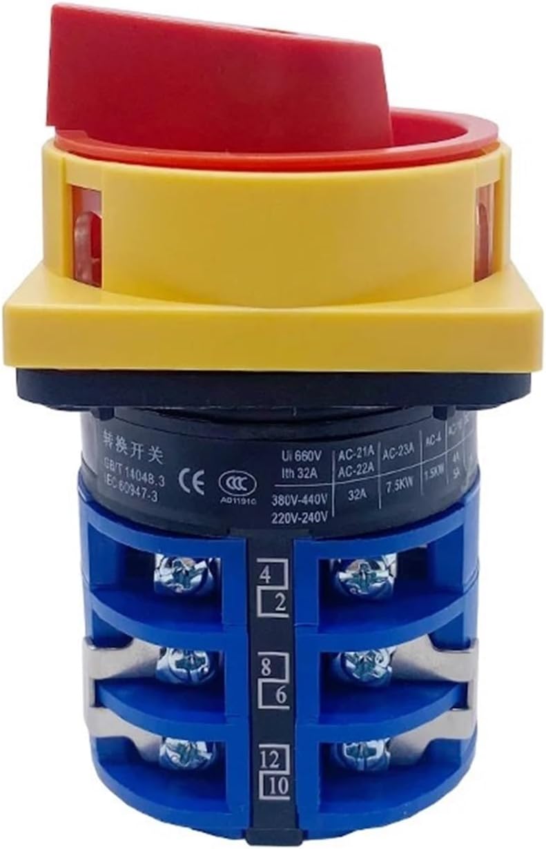 LW26-32GS 5.5N/3 Electronic Starter Forward and Reverse Transfer Selector 32A Three Phase Off-ON Padlock Cam Switch
