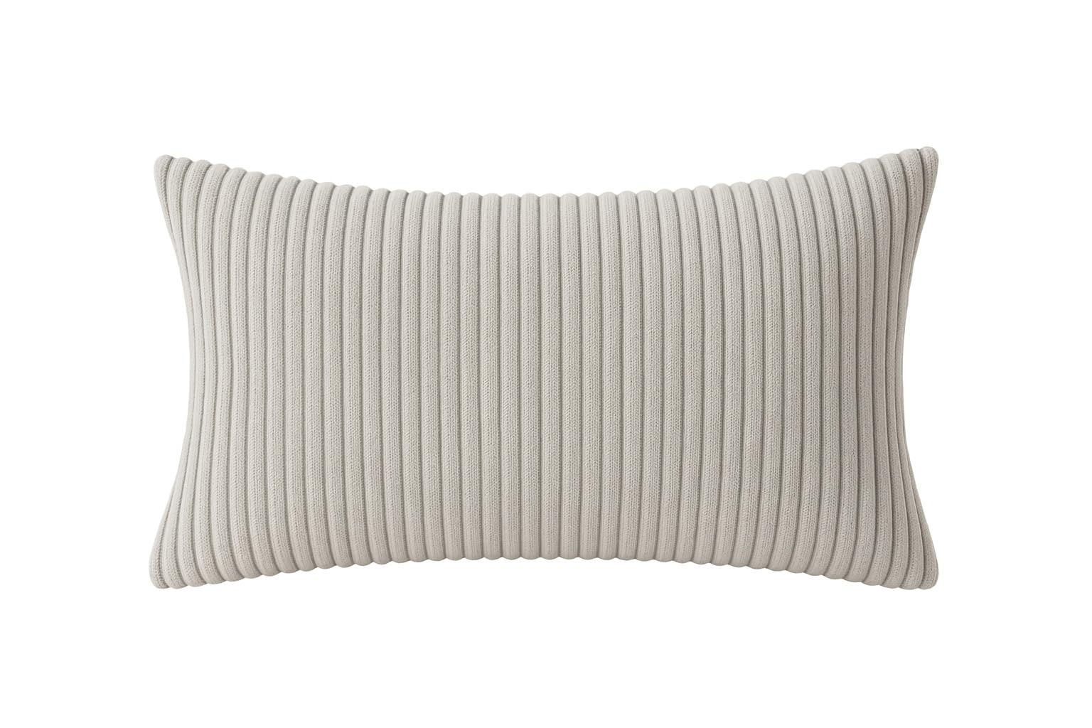 Yijiajy Beige Decorative Corduroy Throw Pillow, Cushion Cover, Ribbed Texture, Rectangular (Beige)