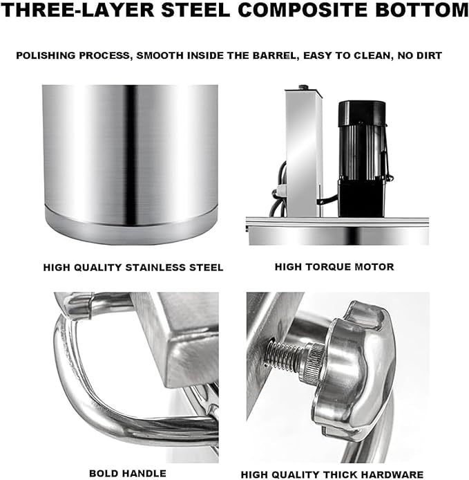 Mezclador Automático Comercial para Base de Sopa de Olla Caliente 40L miniatura 6