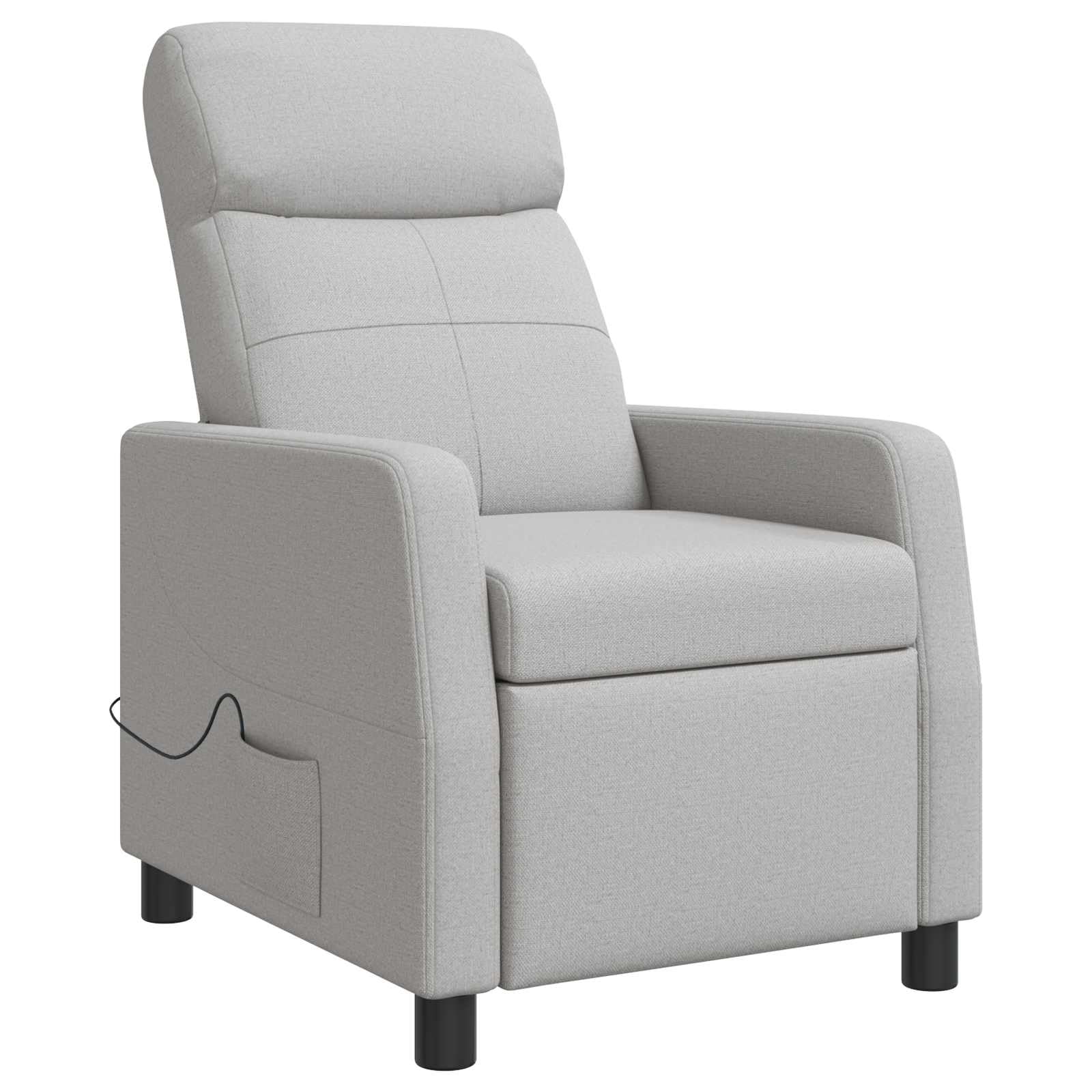 Poltrona relax grigio nuvola 100% poliestere con schienale
