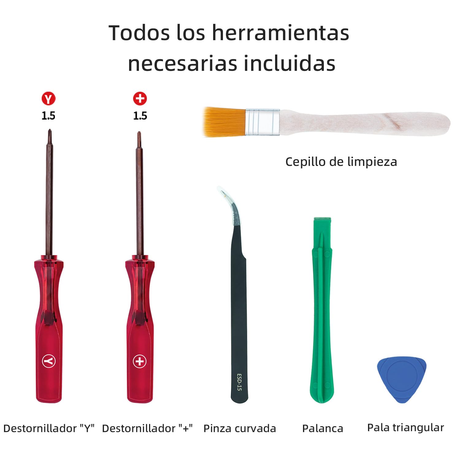 Wigearss Reemplazo de Pantalla LCD y Herramientas de Reparación para Nintendo Switch, Piezas de Reparación del Panel de Visualización de Reemplazo LCD sólo para Switch Consola(Incompatible Switch 2)