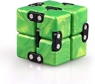 LiangCuber QY Toys Infinity Cube Fidget Toy,Hand Killing Time Transform Cubes Best for Stress and Anxiety Relief (Emerald ...