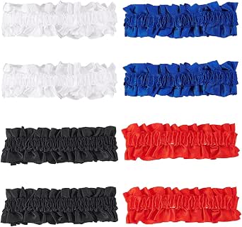 4 Paires D'épaulettes Rayées Bicolores Pour Uniformes - Pilote, Militaire, Professionnel - Polyester Résistant - 7