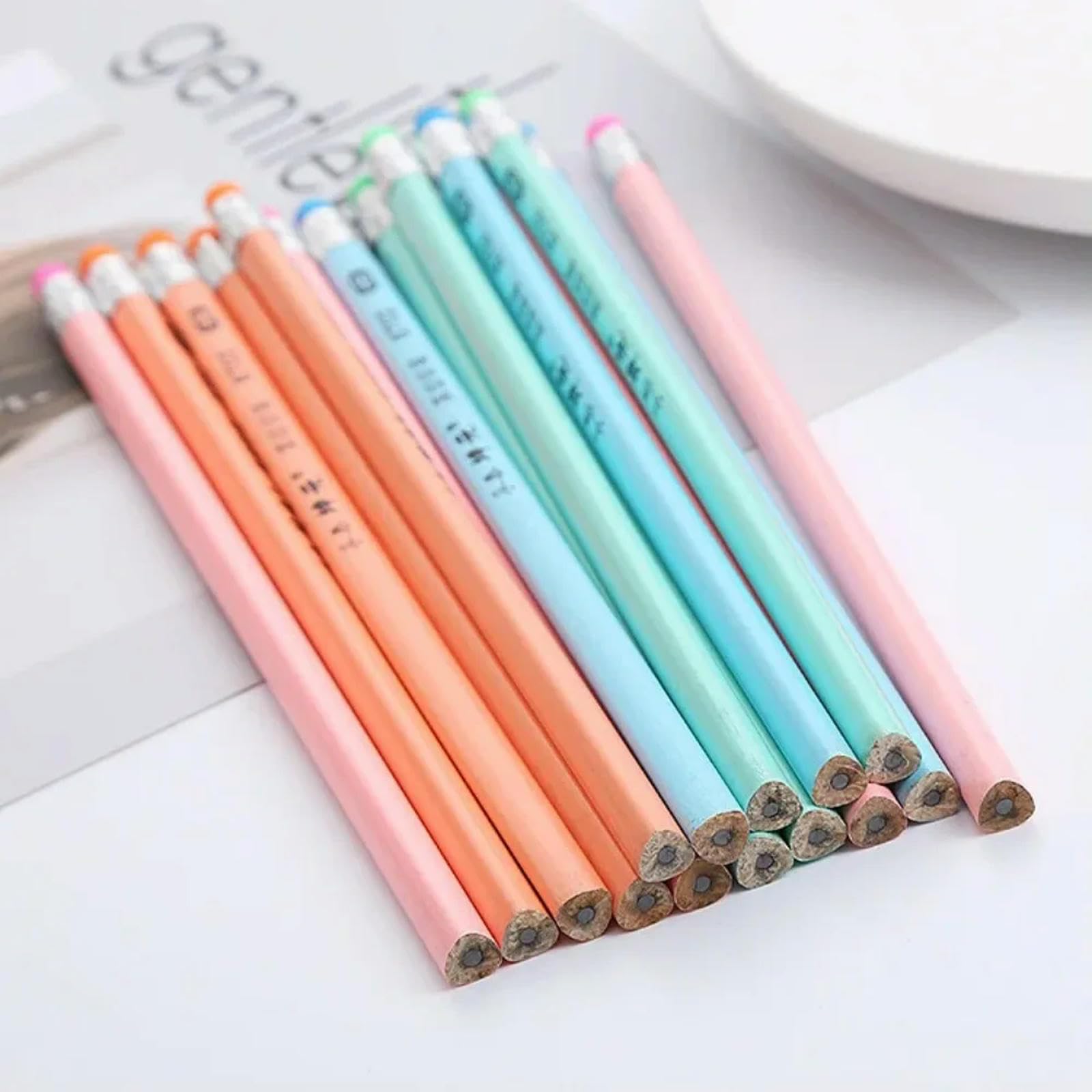 Crayon sans encre avec pointe remplaçable, Crayon à papier HB standard multicolore for l'école et le bureau(Pink 1pcs)