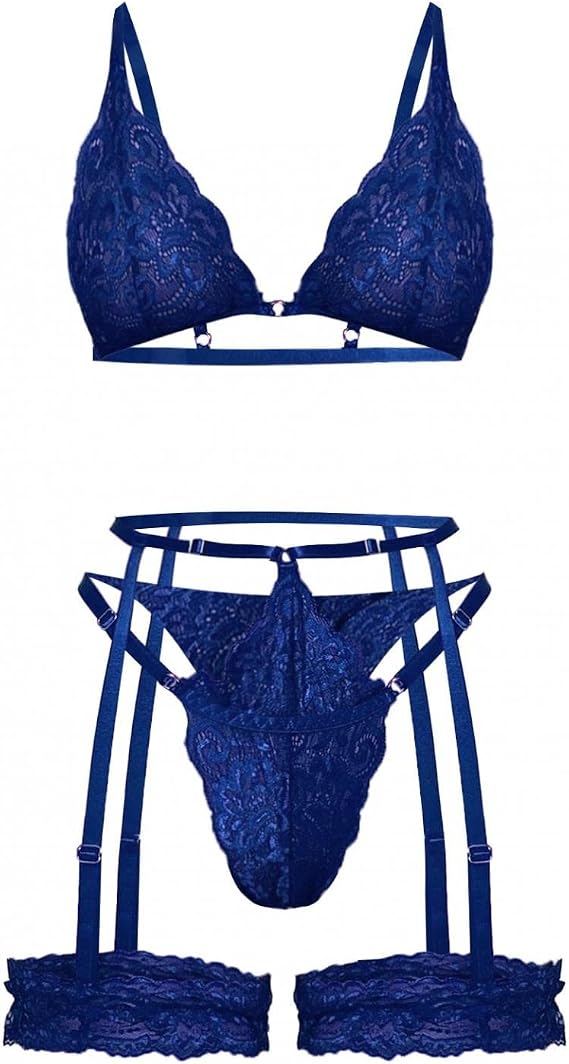 Amazon.com: Lencería de encaje azul traviesa para el sexo para mujer, con  bordado recortado, babydoll, cosplay, liga, ropa interior sexy : Ropa,  Zapatos y Joyería