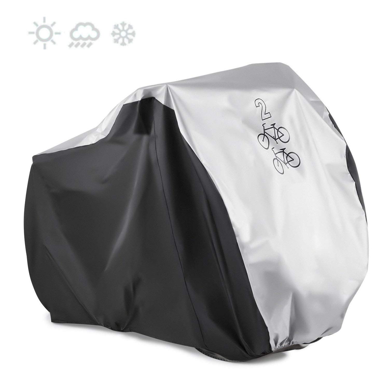 KOKOMALL Bike Cover Waterproof Bicycle Cover with Storage Bag Outdoor Heavy Duty UV Protection