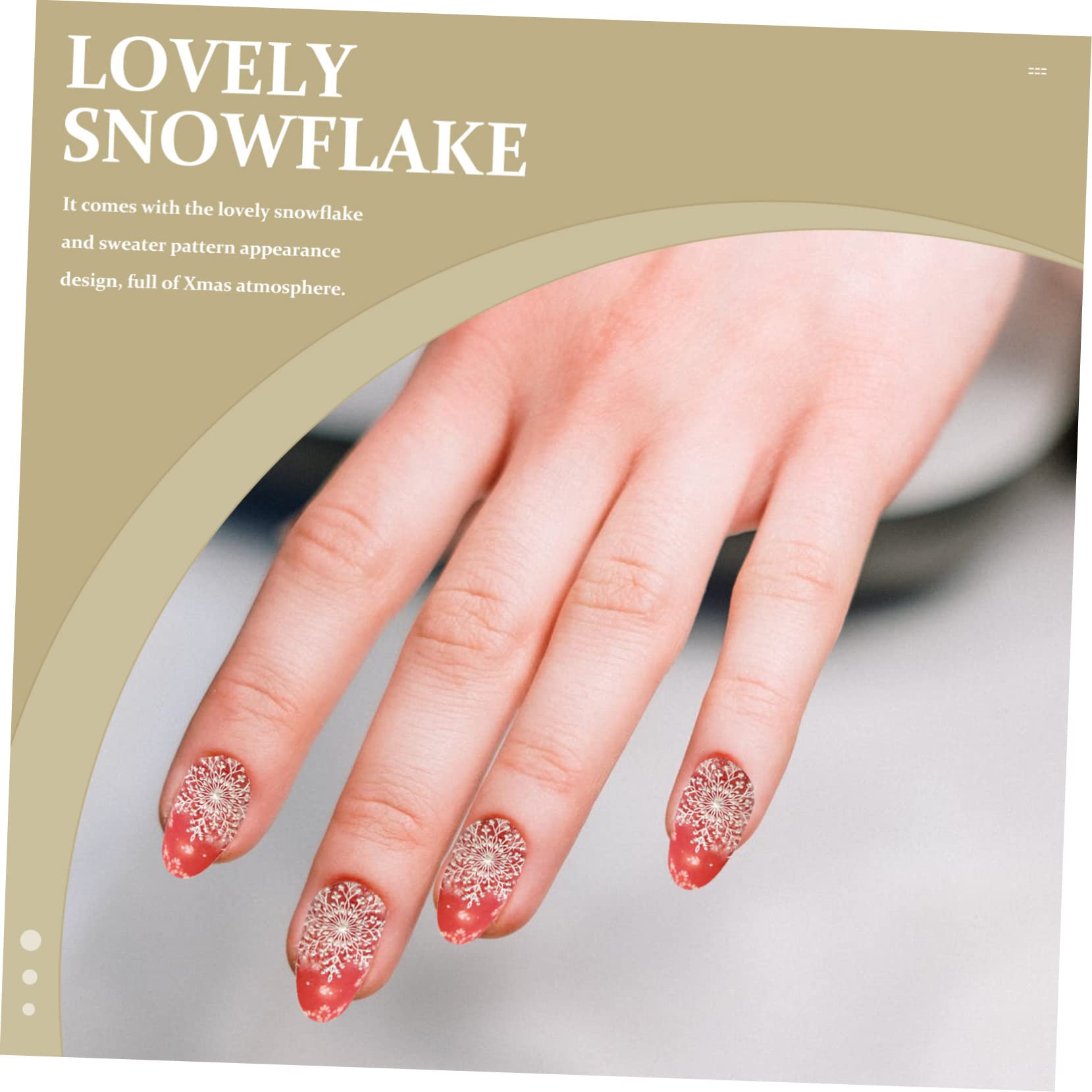 8 Set Adesivi per Unghie Natalizi con e Decorazioni Manicure Festive Design per Nail Art Diy Atmosfera Natalizia