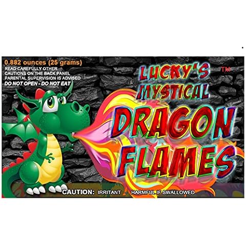 Mystical Fire Dragon Flames Fire Color Changing Packets Fire Pits Campfire Long-Lasting Enchanted Multi-Color Magical Family Fun for Indoor Fireplace or Outdoor Use 0.882 oz Packets 12 Pack Cover