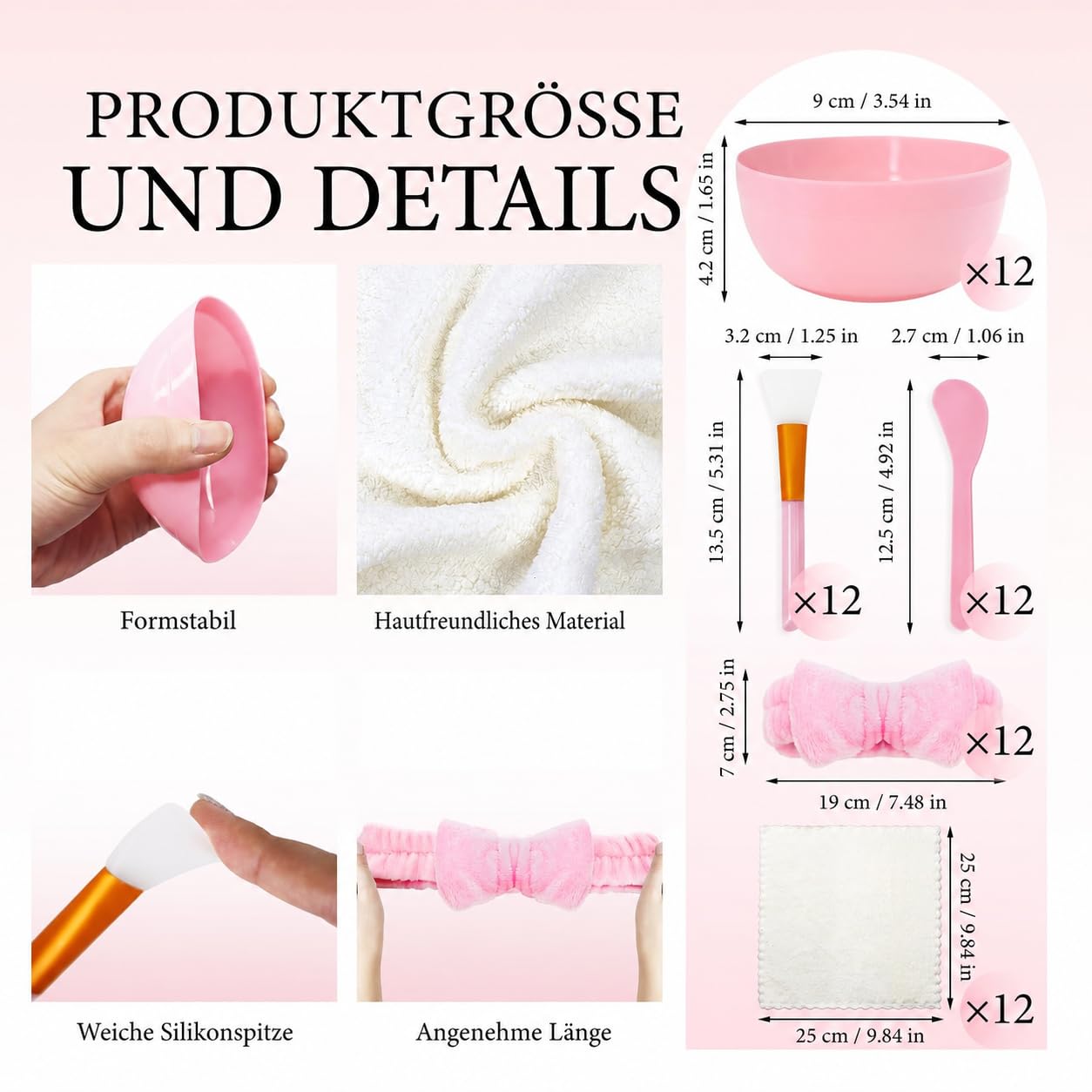 96er Set Spa Party Set für Mädchen, Übernachtungsparty Geschenke | Enthalten Stirnbändern Schalen Pinseln Spiegeln Schminktaschen Handgelenktüchern Handtuch für Frauen Sleepover Pyjama Party