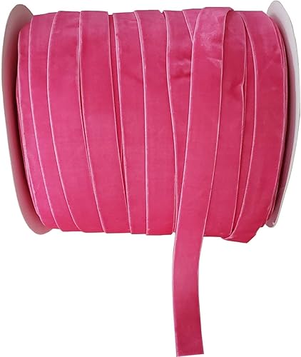 Miniatura 50 de Bobina de cinta de terciopelo de 10 yardas, disponible en muchos colores Verde