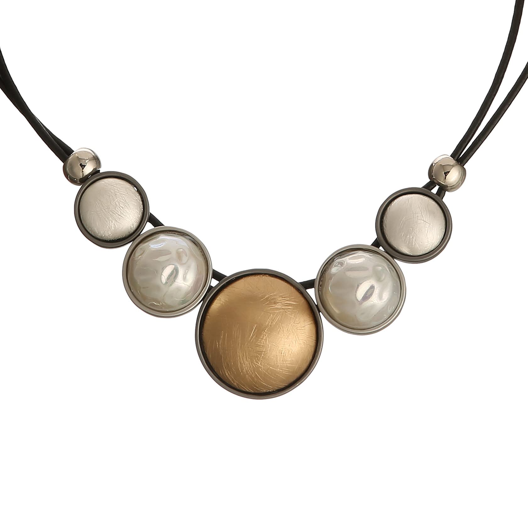 Beautiful Large Big Pendant Long Chokers Necklace for Women Jewelry Trendy Leather Chain, wax strings, metal