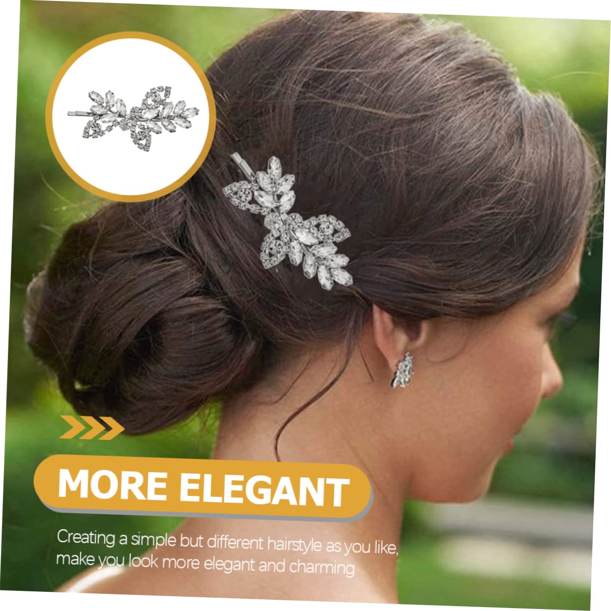 FOMIYES 12piezas Horquillas Diseño Rhinestones Accesorios Elegantes Para Cabello De Mujeres y Niñas Para Fiestas y Ocasiones Especiales
