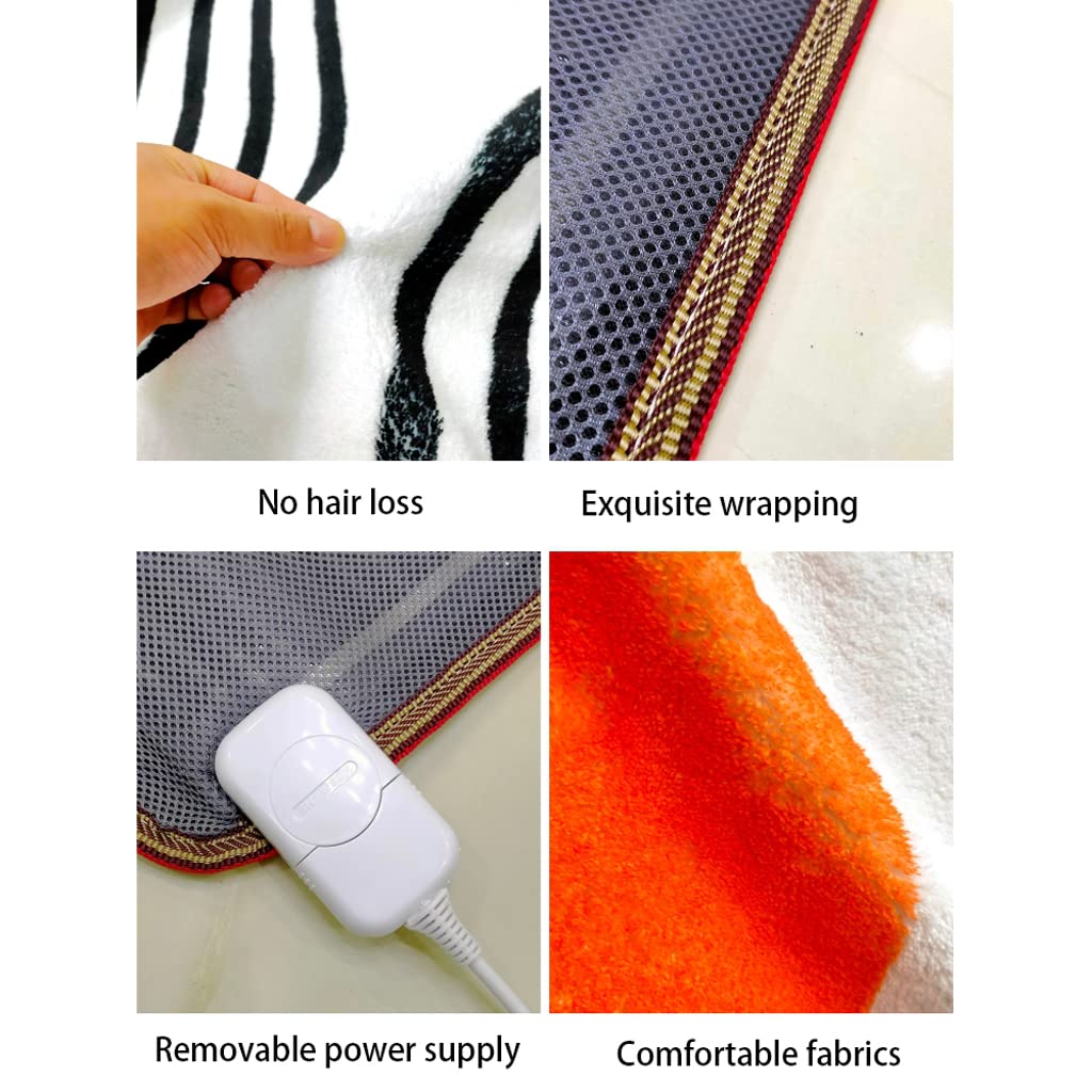 Alfombrillas con calefacción eléctrica Debajo del Escritorio Alfombrillas con calefacción eléctrica de Gran tamaño Alfombra con calefacción de Cristal de Carbono, Temporizador y termostato (