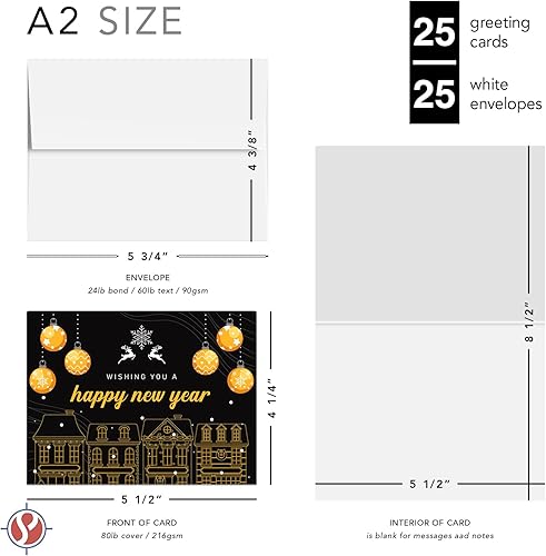 Miniatura 6 de Tarjetas de felicitación de feliz año nuevo 2024  Saludos de Navidad nevadas de invierno, invitaciones, agradecimientos, anuncios, regalos y regalos