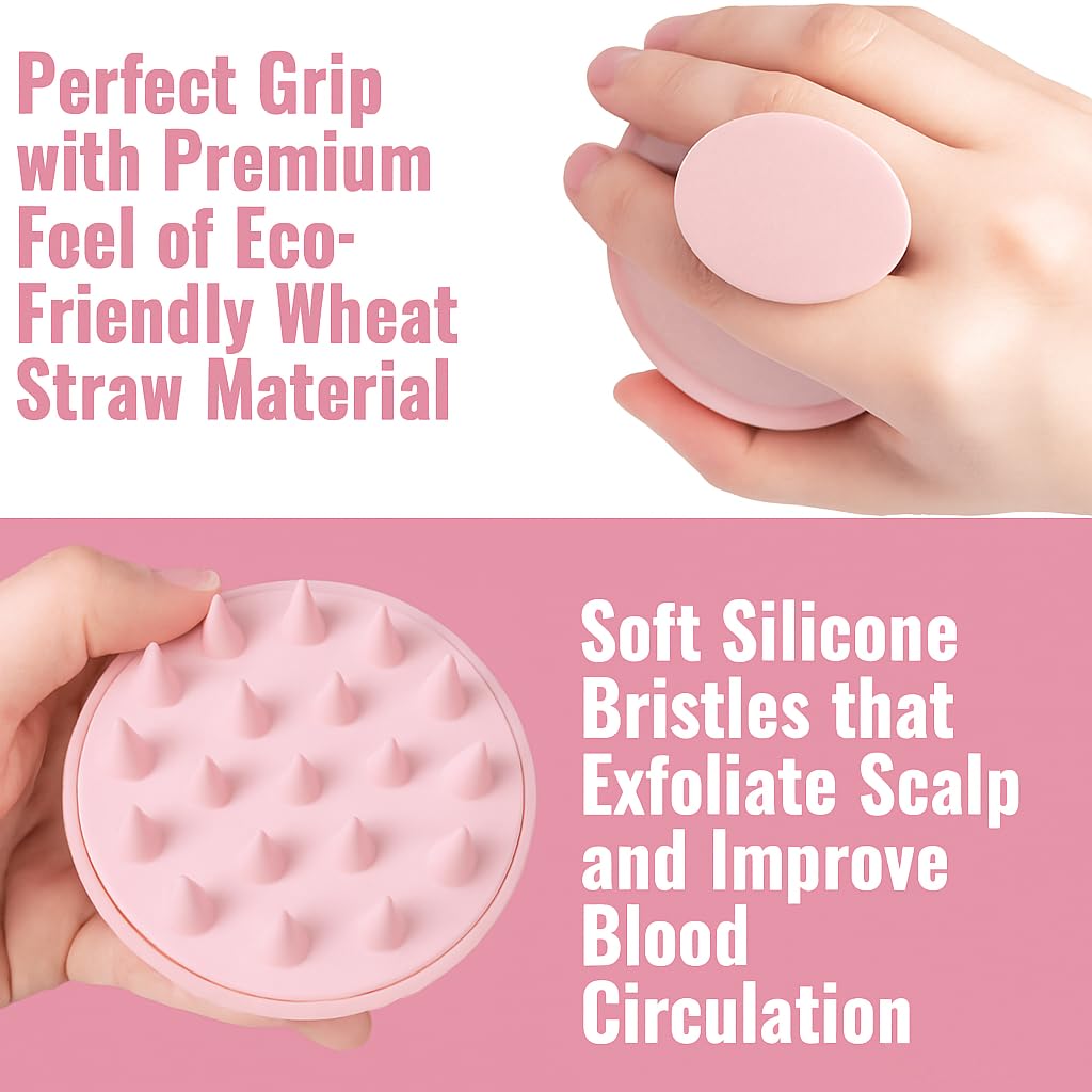 Buy Now Episkey Scalp Massager Shampoo Brush, Eco-Friendly Wheat
