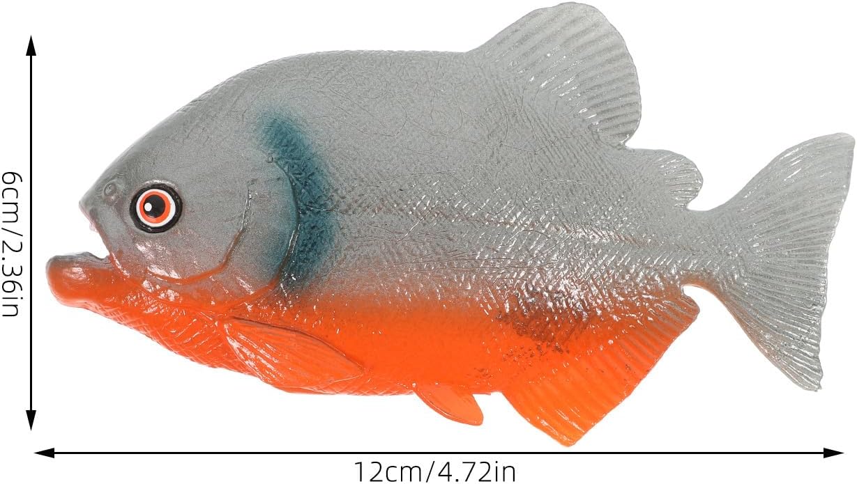 GANAZONO Artificial Piranha Toy Ferocious Fish Model Fake Fish Solid Simulation Piranha Toy Artificial Sea Fish Realistic Plastic Model Fish for Playtime
