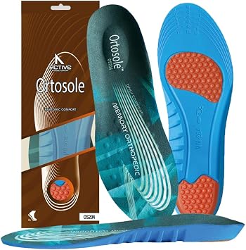 Ortosole Memory Foam Gel Insoles Orthopedic Comfort Inserts for Men & Women Soft Massaging Arch & Heel Support Ideal for Walking, Standing & Daily Use Women 5-9