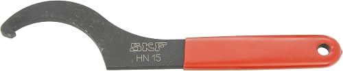 SKF HN 15 Hook Spanner Wrench, 3.9" Capacity, 0.200" Pin Size, 9.400" Overall Length