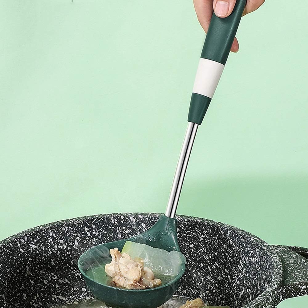 High Temperature Resistant Silicone Soup Spoon Kitchen Nonstick Long Handle Household
