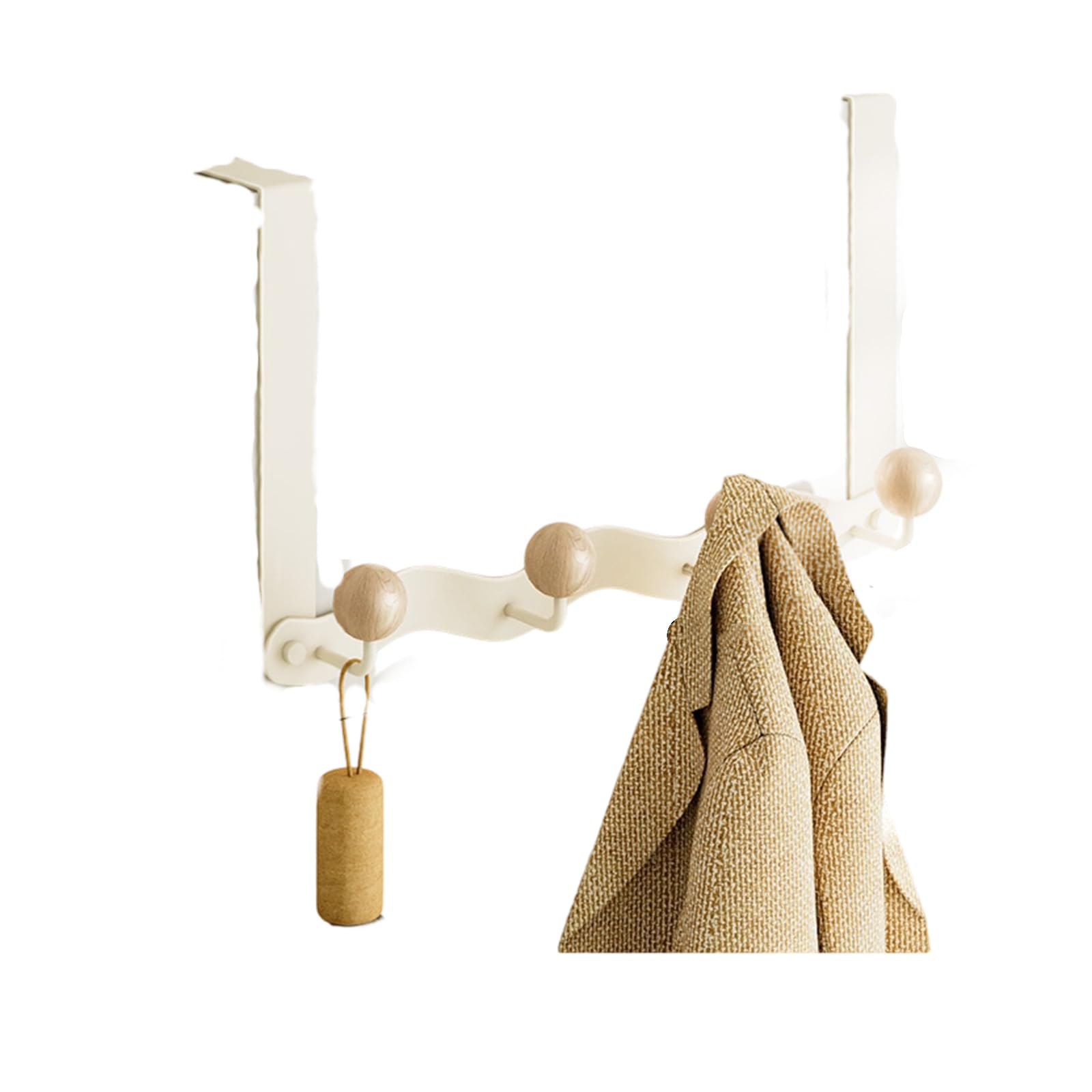 Tsophreniq Quick Install Door Mounted Hook Hanger for Maximizing Closet Entryway Storage Over Door Hook
