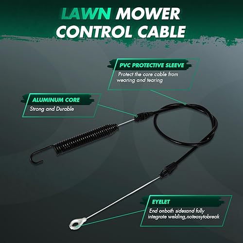 Miniatura 2 de SCITOO Cable de embrague de cortacésped para Toro: 112-6137; para MTD: 746-04353A, 946-04353A, 746-04353, 946-04353 Cable de compromiso de cubierta