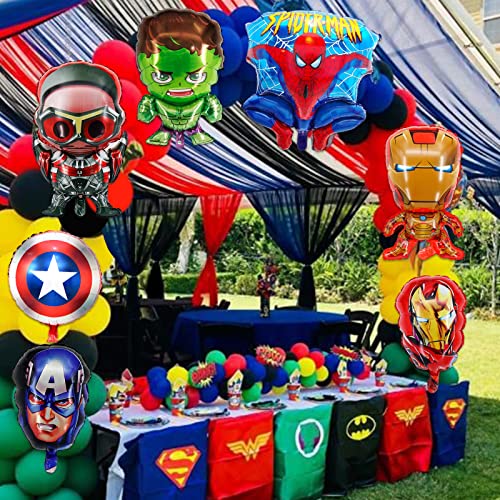 Superhero Balloons For Kids Birthday Baby Shower Super Hero Theme Party Decorations (Superhero) #TOP4