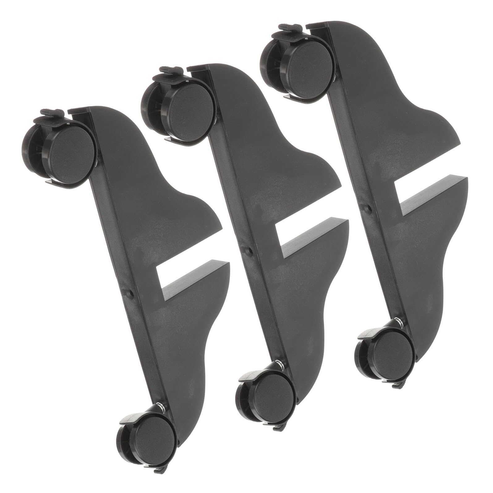 Socles noirs à roulettes pour paravents portables - Lot de 3 supports antidérapants