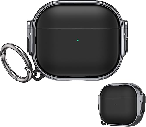 Funda para Airpods Pro 2, material TPU con proceso de galvanoplastia, a prueba de golpes y caídas para Air Pods Pro2 (negro + negro)