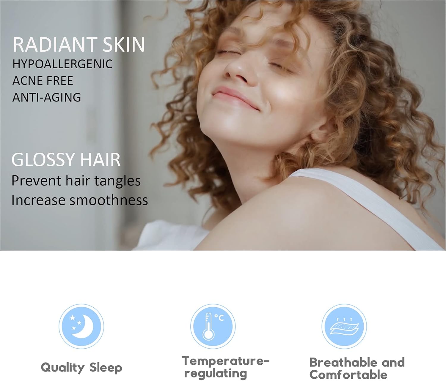 Exclusive Special AHPRO 100% Silk Pillowcase for Hair and Skin- 2 Tone Reversible- 22 Momme Mulberry Silk Both Sides -Blue Grey Silk Pillowcase King -Hypoallergenic Acne Wrinkle Free -20x36- Envelope Closure -Gift Box