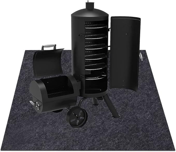 Under the charcoal bullet smoker Mat,Flame Retardant Felt