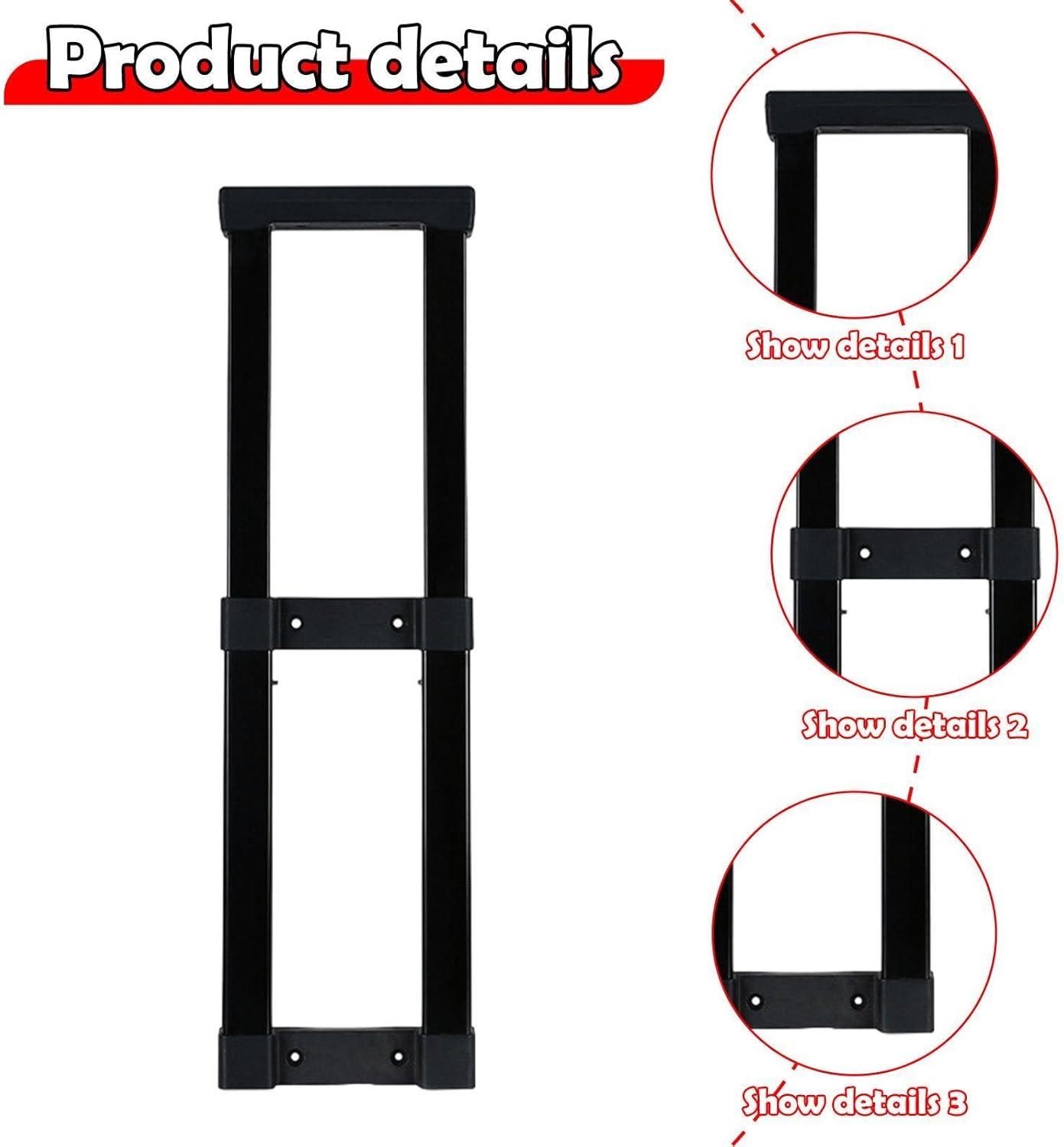 Telescoping Handle Replacement for Speaker, Height Adjustable Pull Rod, Professional Speaker Accessories, Easy Installation, Directly Replacement Parts for Speaker/Rolling Luggage/Cooler/Cart