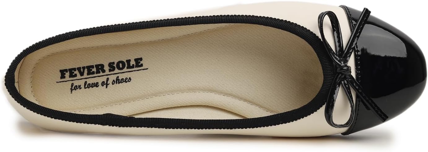 FEVERSOLE Women's Bow Tie Fashion Dress Slip On Shoes Round Toe Ballet Flat - Image 4