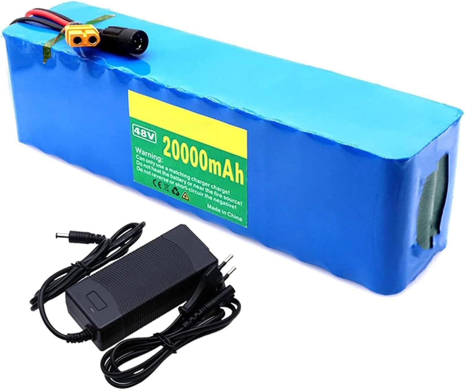 E-Bike Battery 48V 20Ah Lithium-Ion Pack with Constructed-in BMS for 1000W Motor Electrical Bicycle, Contains Cost XT60 Plug