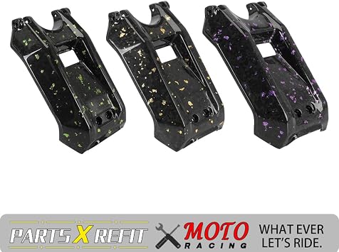 Funparts Sur Ron バッテリーカバー、カーボンファイバー オートバイ EBike バッテリーガード ラップ Surron Sur Ron Light Bee X/S 電気ダートバイク ゴールドパターン
