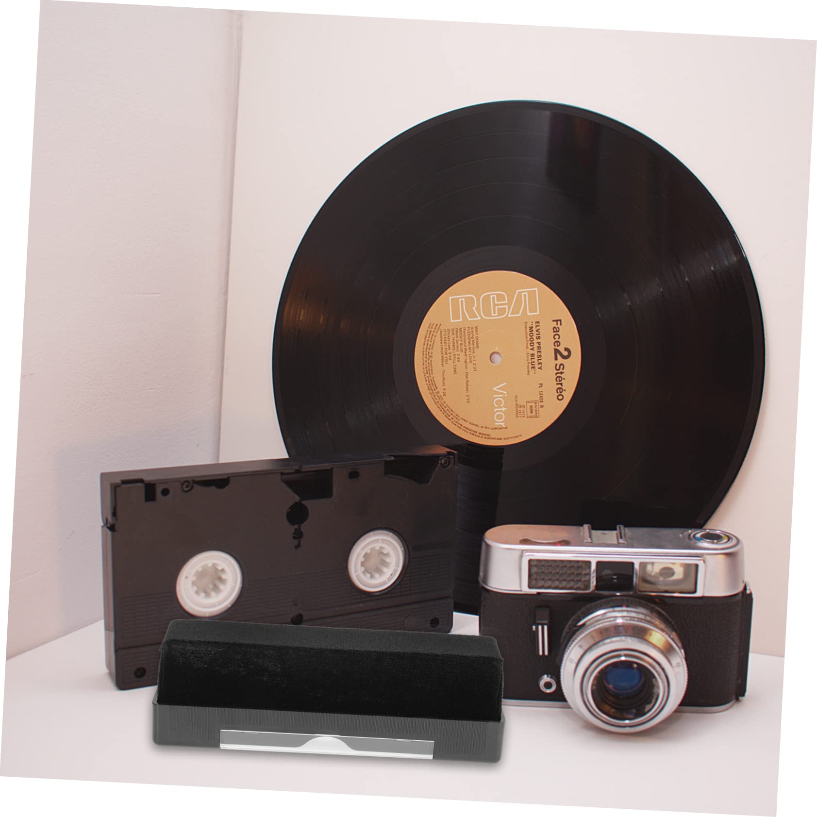 PartyKindom 4ensembles Brosse De Nettoyage Vinyle Antistatique Kit Pratique pour Phonographe Accessoire De Nettoyage pour Disques Vinyles Poussière