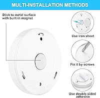 Vista 3 de Mlambert Paquete de 4 luces LED de noche con sensor de movimiento, inalámbricas alimentadas por batería, luces magnéticas adhesivas para armario